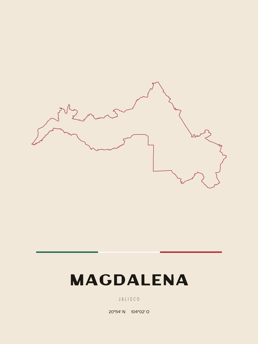 Framed poster of Magdalena, Jalisco.