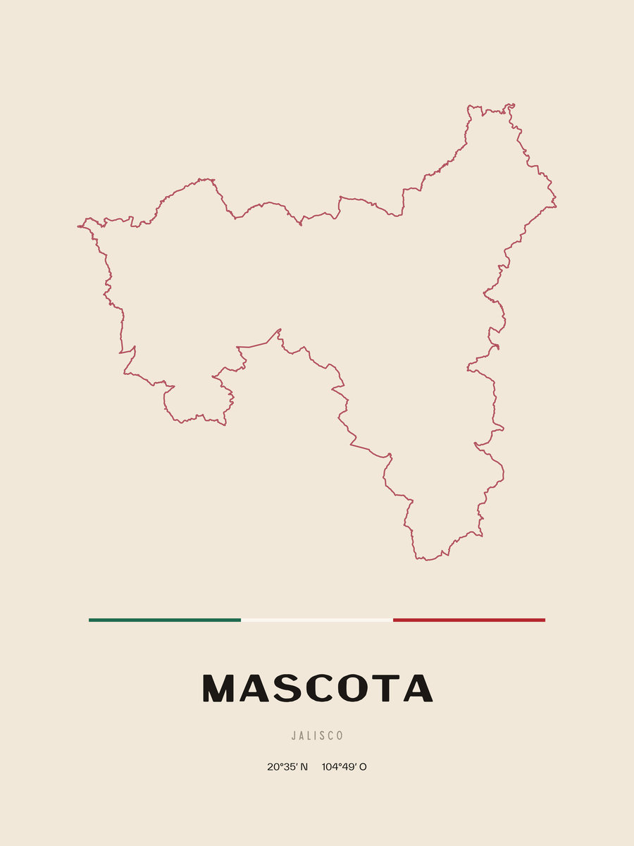 Framed poster of Mascota, Jalisco.