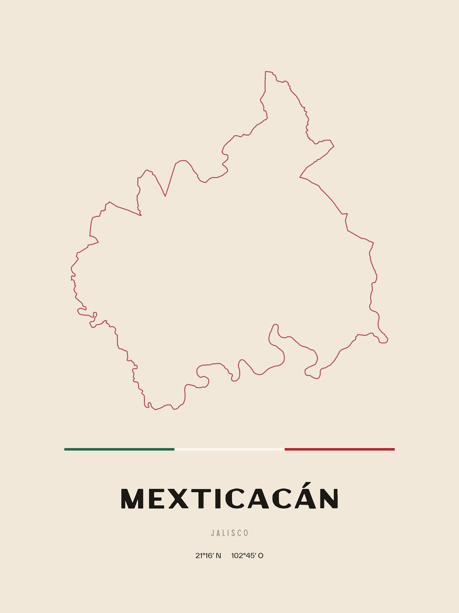 Framed poster of Mexticacán, Jalisco.
