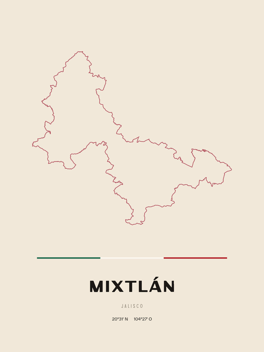 Framed poster of Mixtlán, Jalisco.