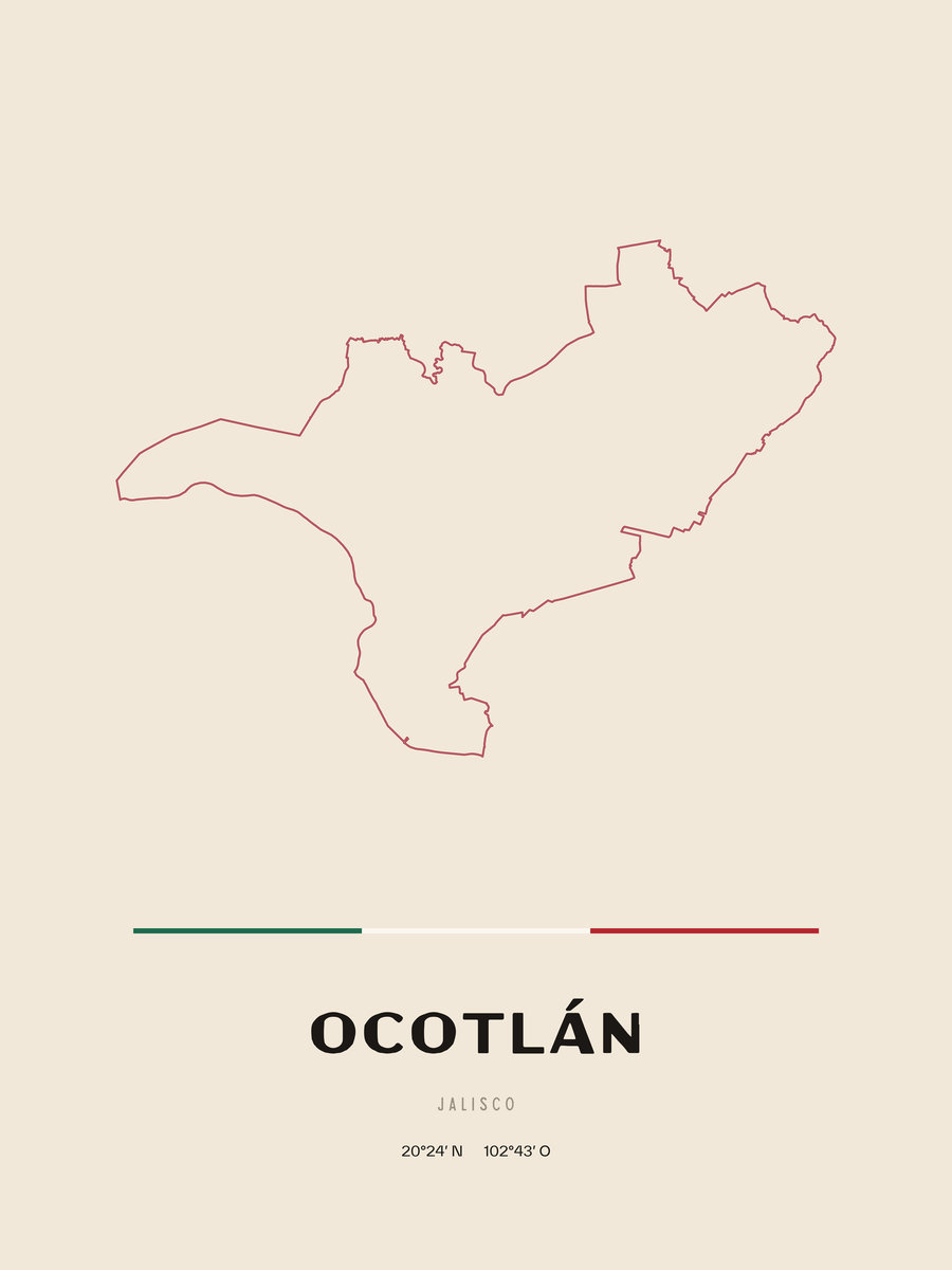Framed poster of Ocotlán, Jalisco.