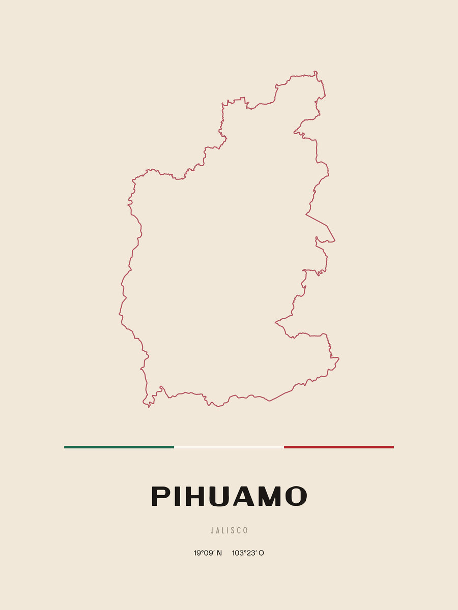 Framed poster of Pihuamo, Jalisco.