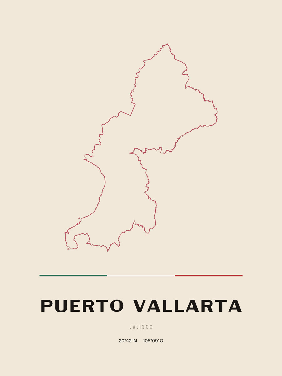 Framed poster of Puerto Vallarta, Jalisco.