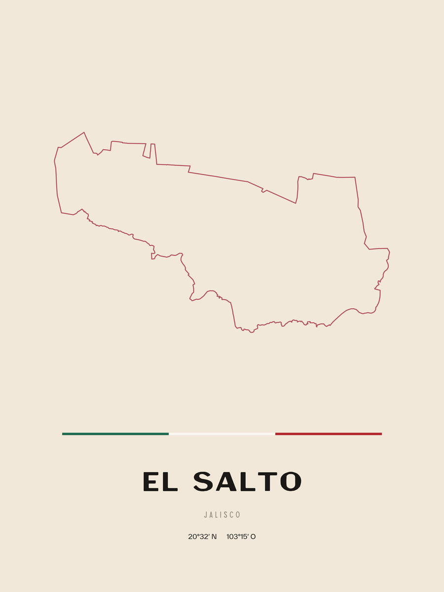 Framed poster of El Salto, Jalisco.