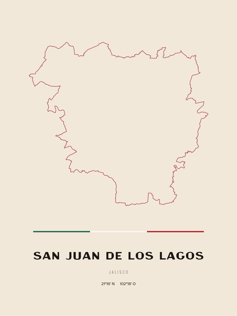 Framed poster of San Juan de los Lagos, Jalisco.
