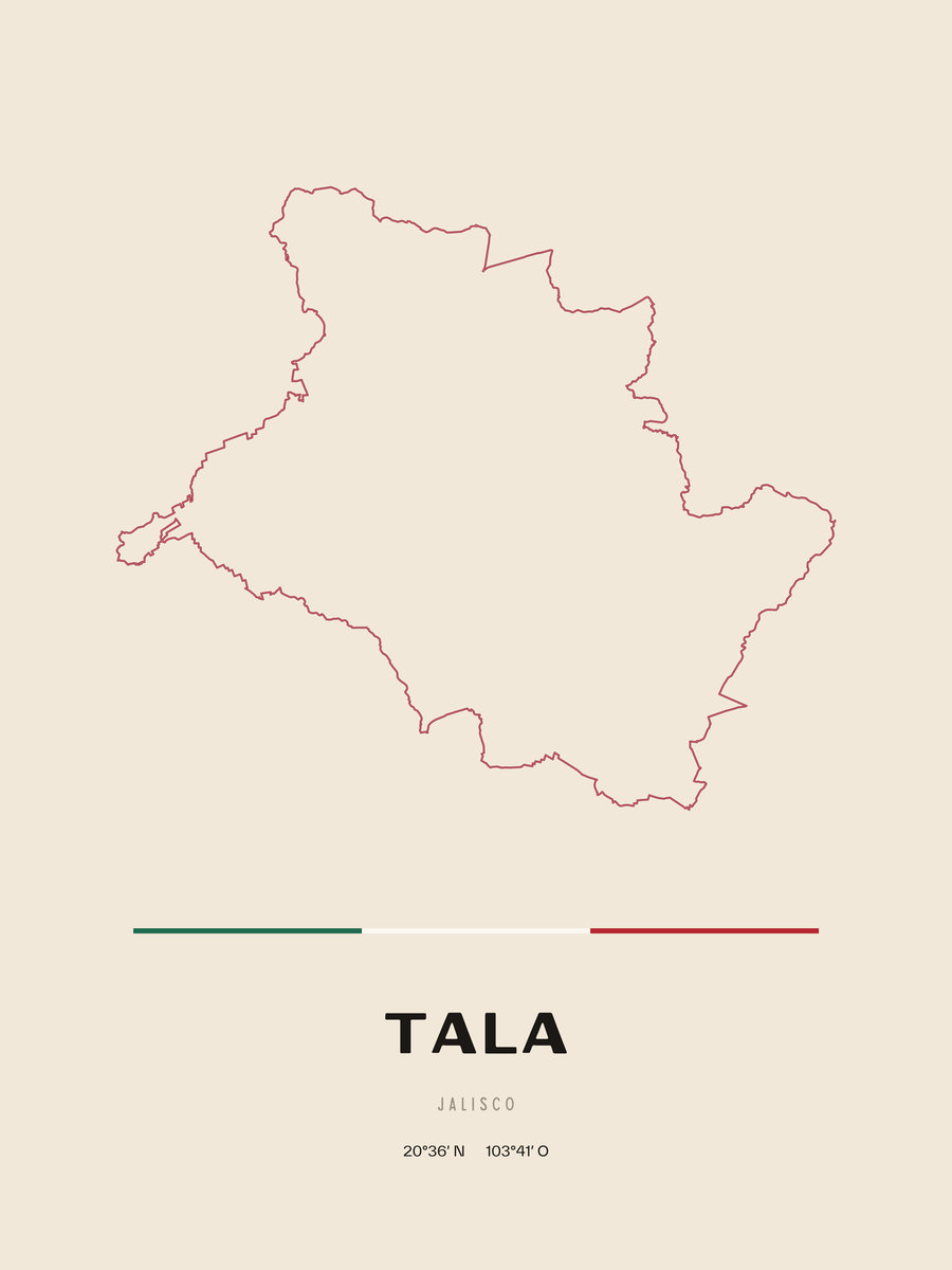 Framed poster of Tala, Jalisco.