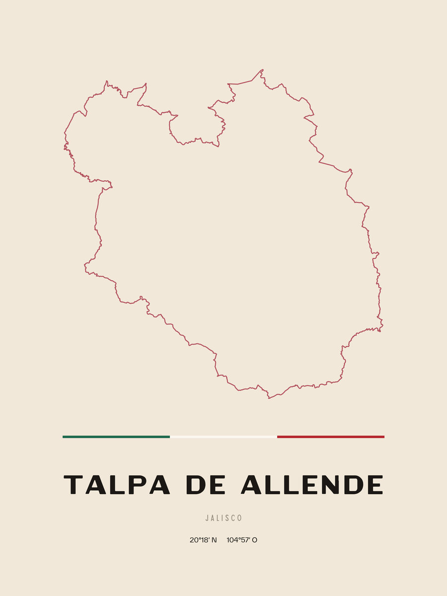 Framed poster of Talpa de Allende, Jalisco.
