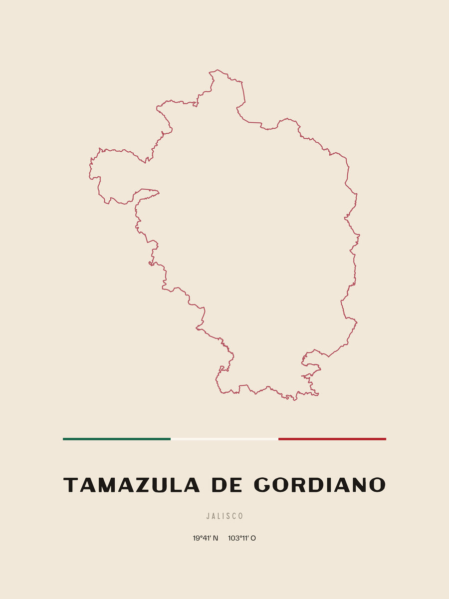 Framed poster of Tamazula de Gordiano, Jalisco.