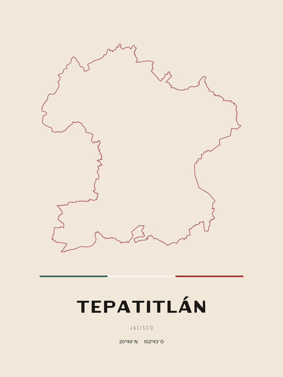 Framed poster of Tepatitlán, Jalisco.