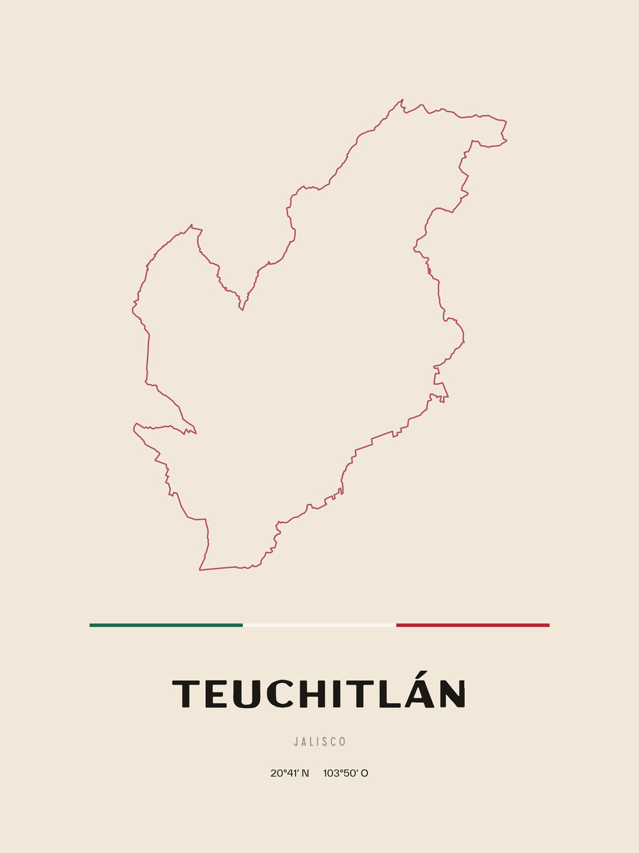 Framed poster of Teuchitlán, Jalisco.