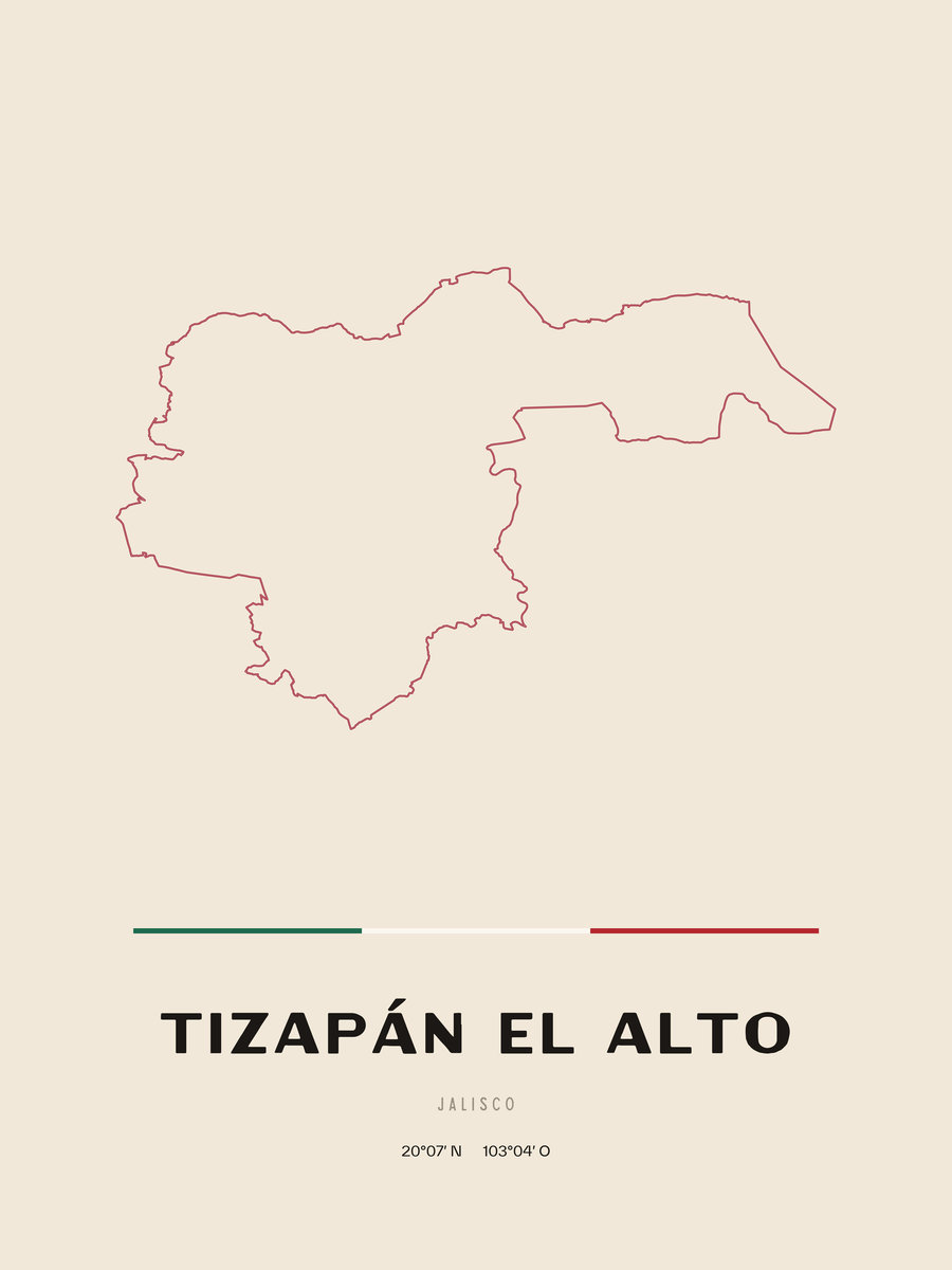 Framed poster of Tizapán el Alto, Jalisco.