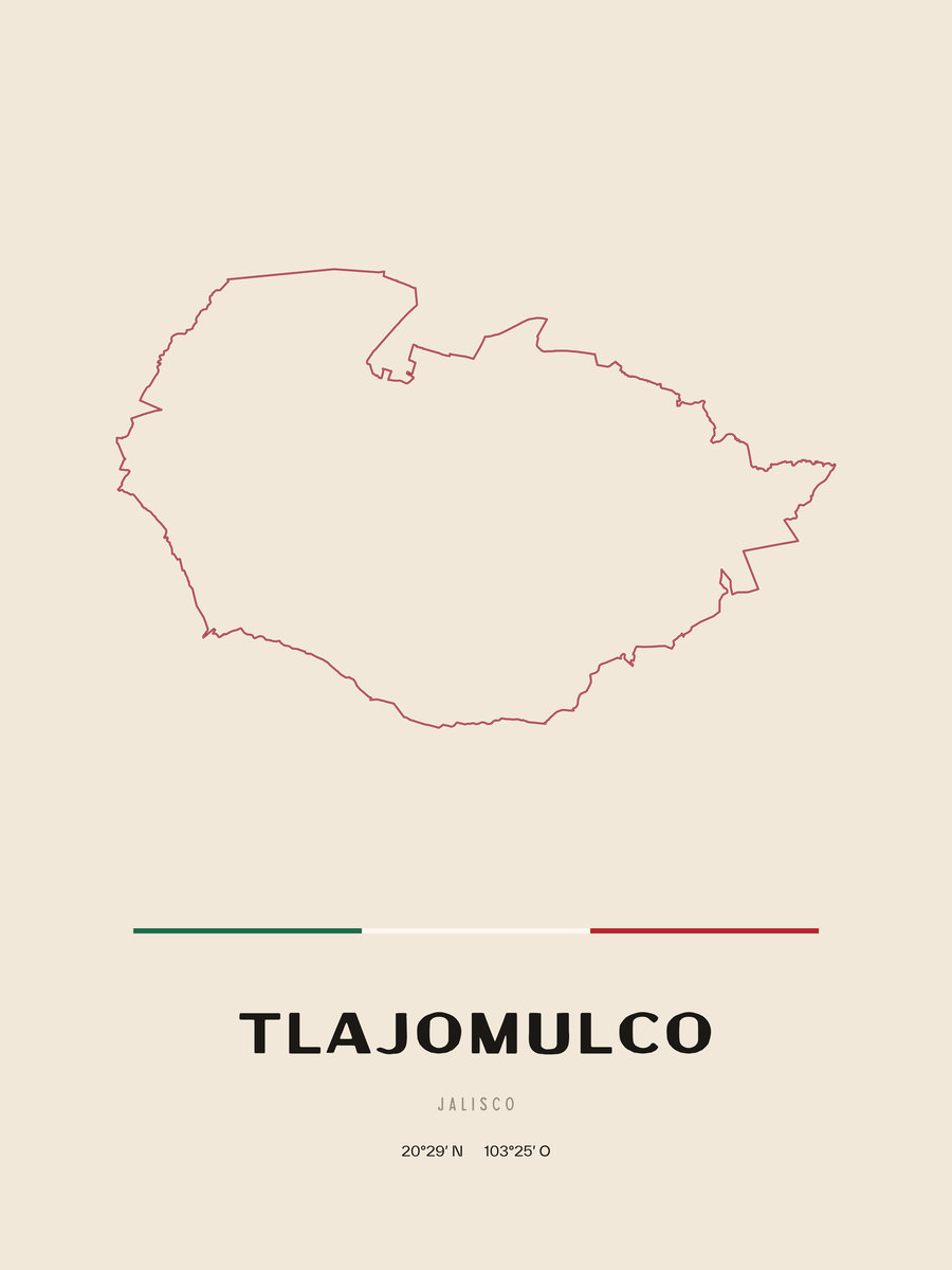Framed poster of Tlajomulco, Jalisco.