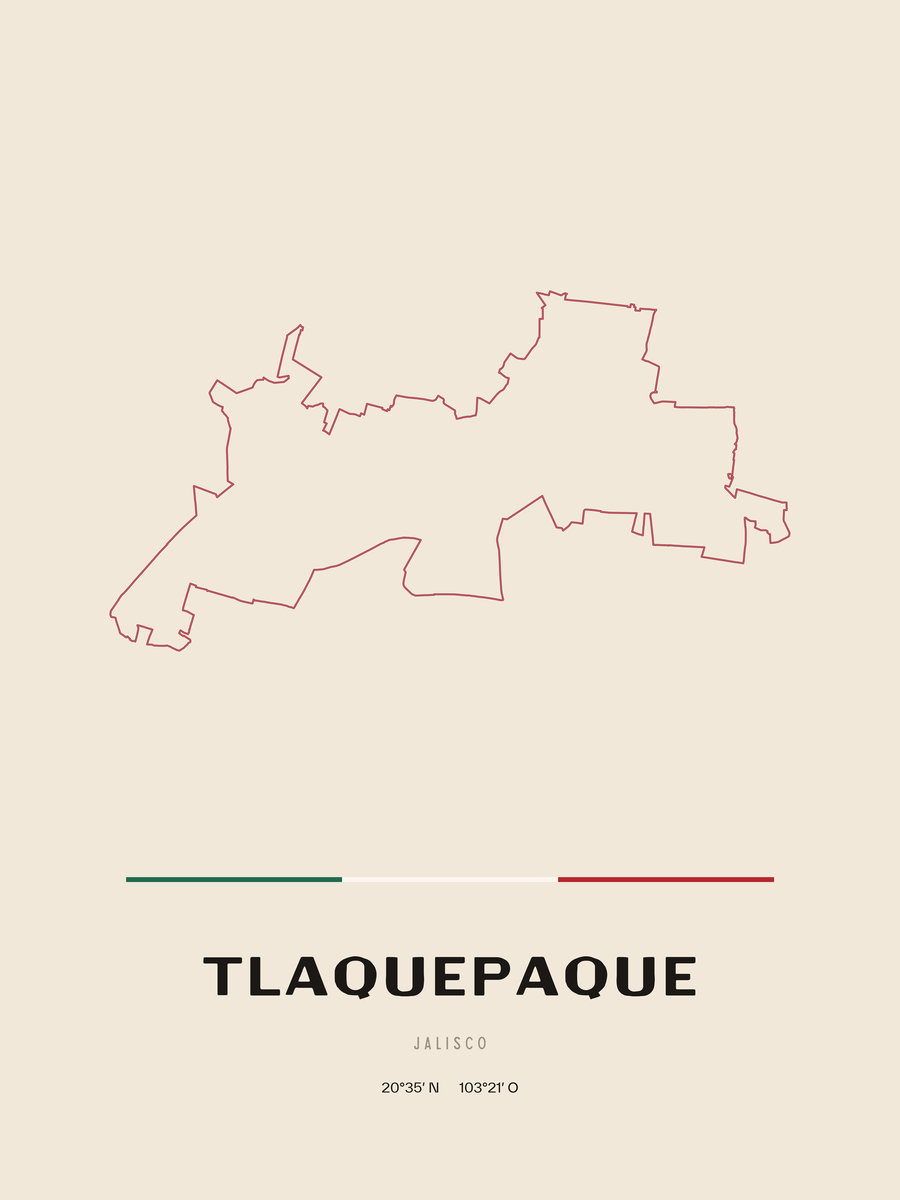 Framed poster of Tlaquepaque, Jalisco.