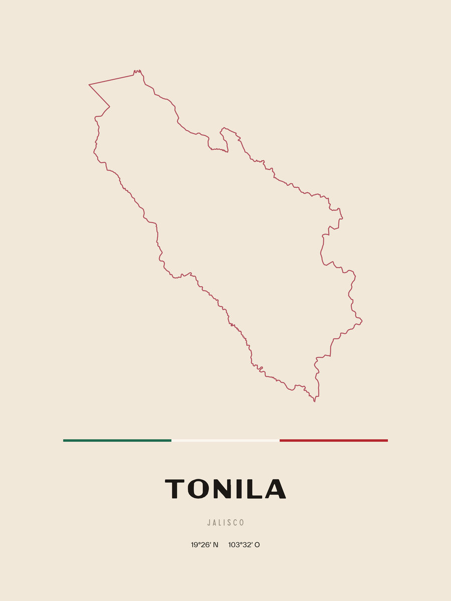Framed poster of Tonila, Jalisco.