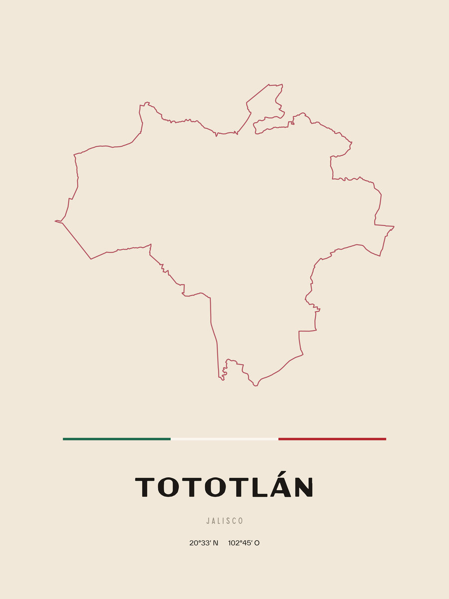 Framed poster of Tototlán, Jalisco.