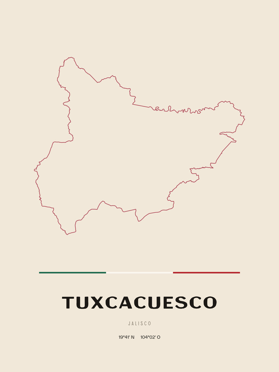 Framed poster of Tuxcacuesco, Jalisco.