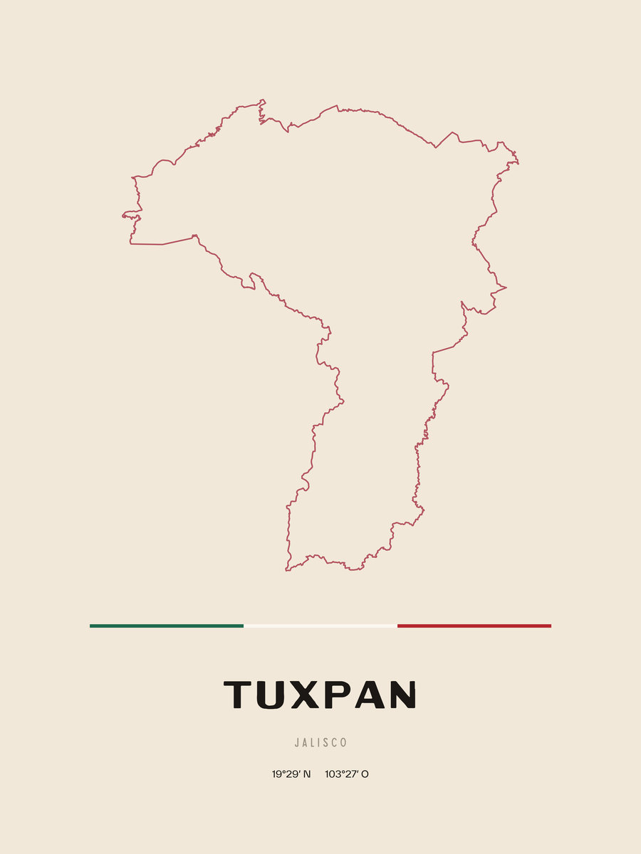 Framed poster of Tuxpan, Jalisco.