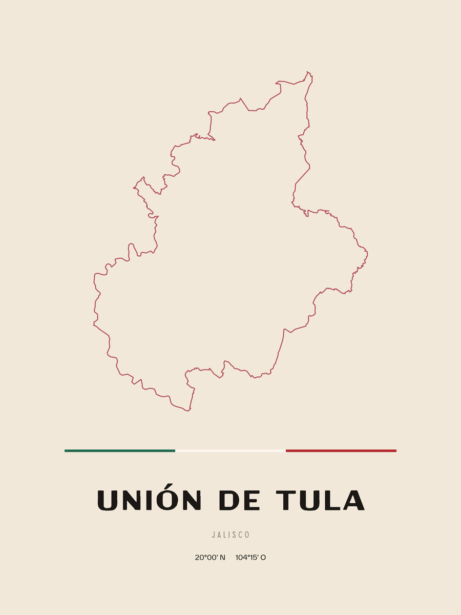 Framed poster of Unión de Tula, Jalisco.