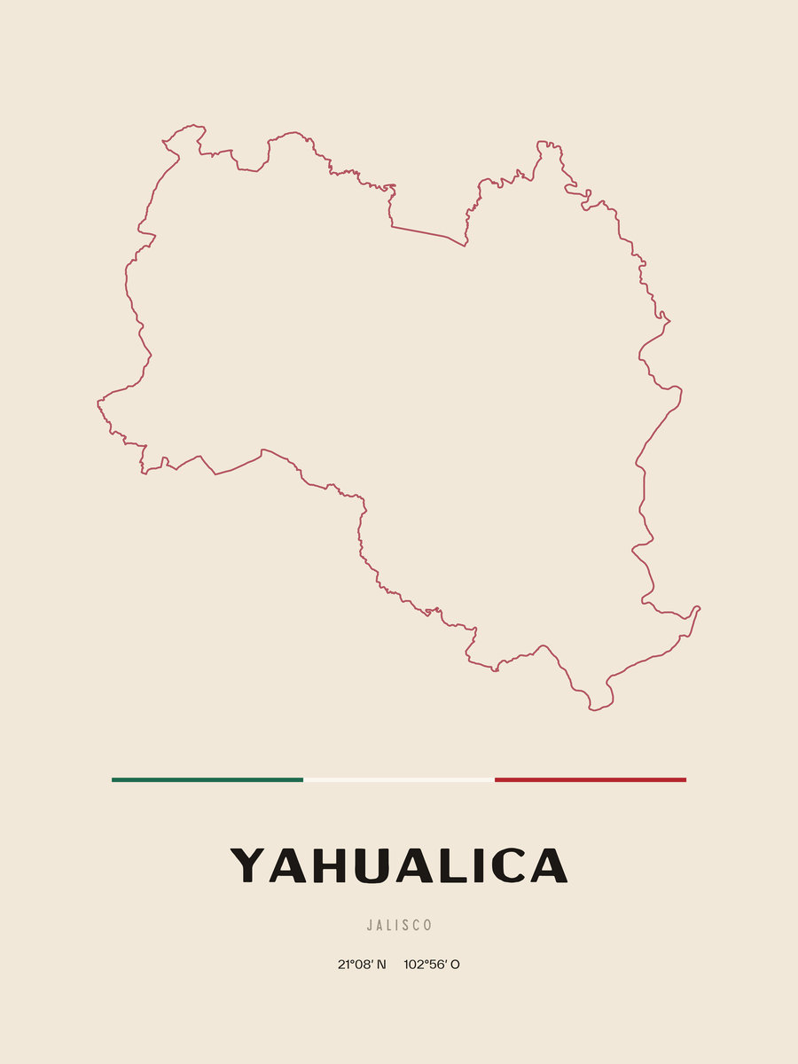 Framed poster of Yahualica, Jalisco.