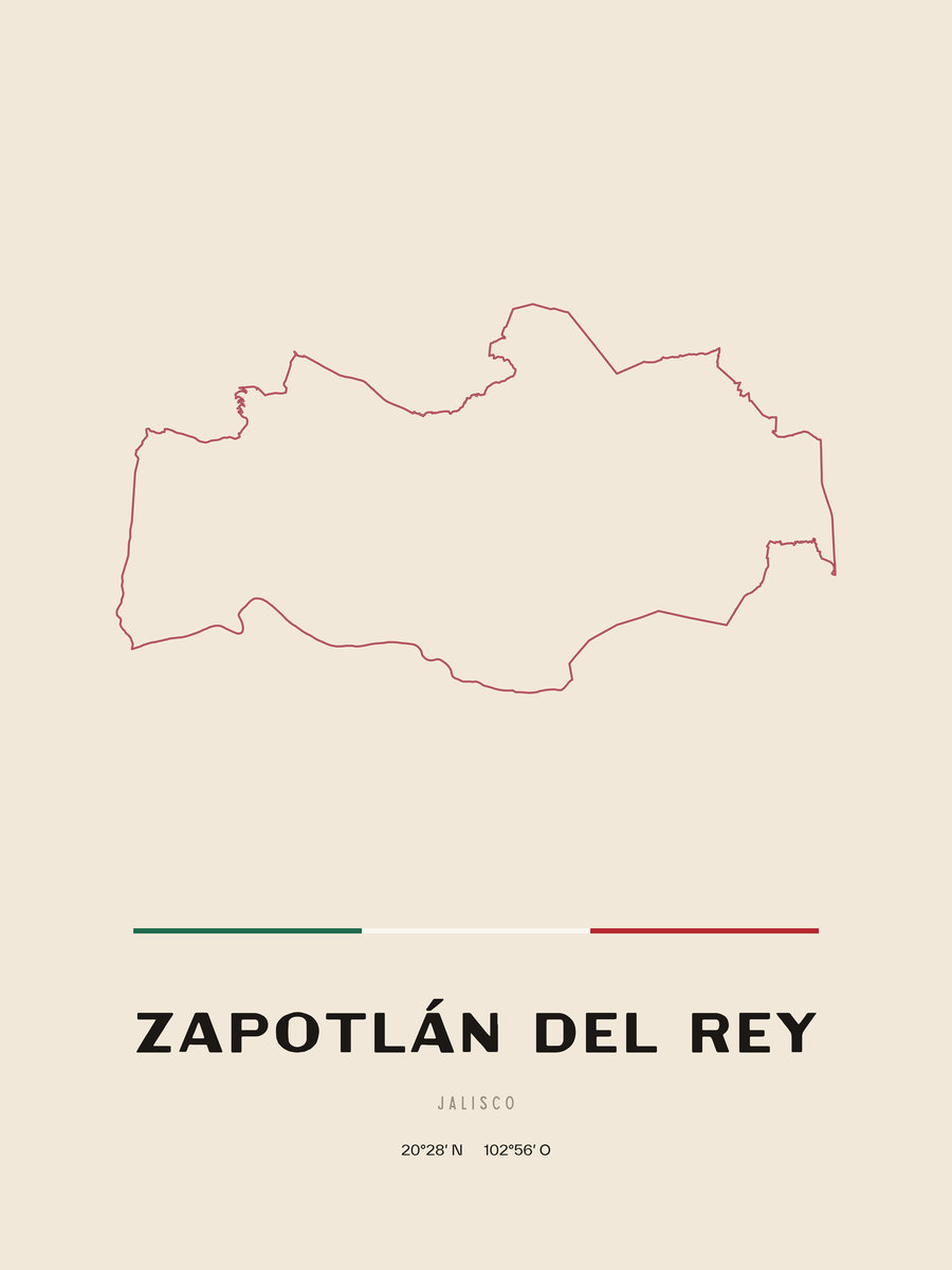 Framed poster of Zapotlán del Rey, Jalisco.
