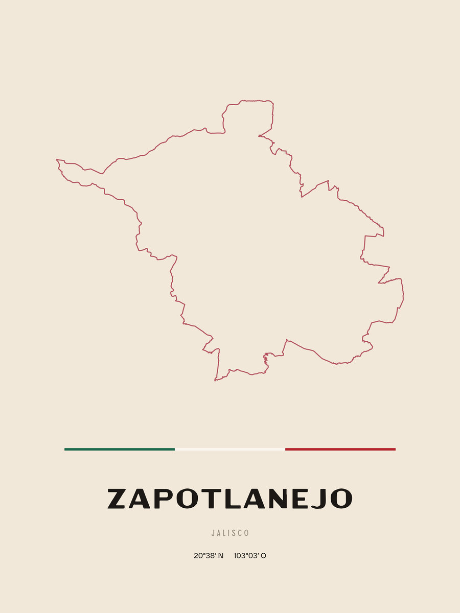 Framed poster of Zapotlanejo, Jalisco.