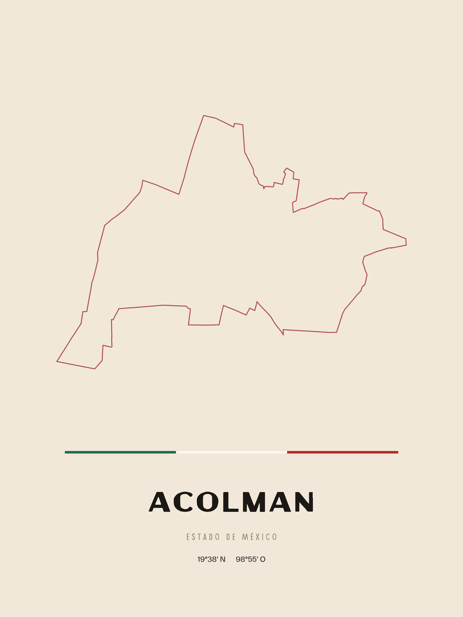 Framed poster of Acolman, Estado de México.