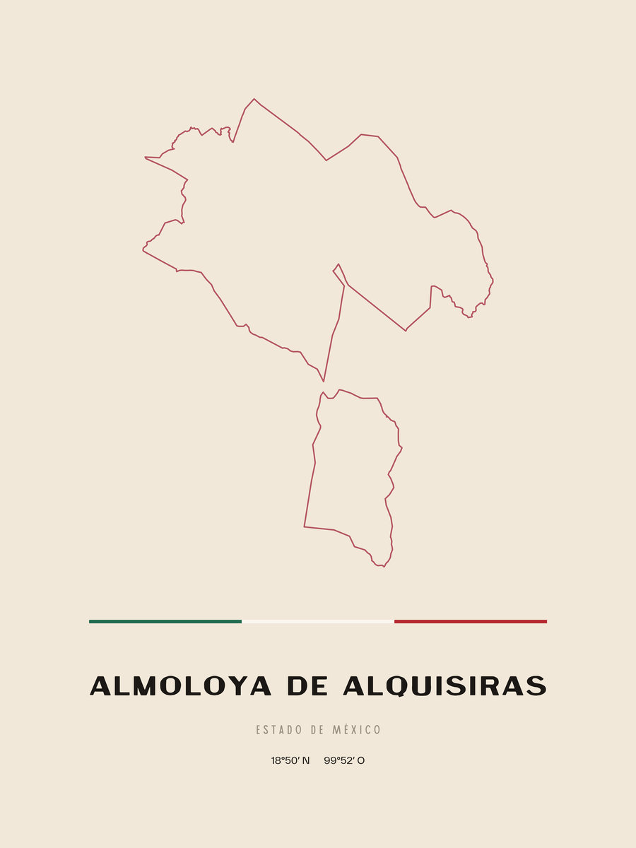 Framed poster of Almoloya de Alquisiras, Estado de México.
