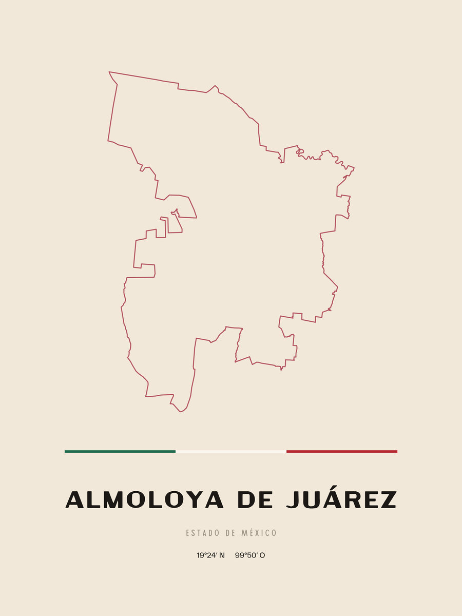 Framed poster of Almoloya de Juárez, Estado de México.