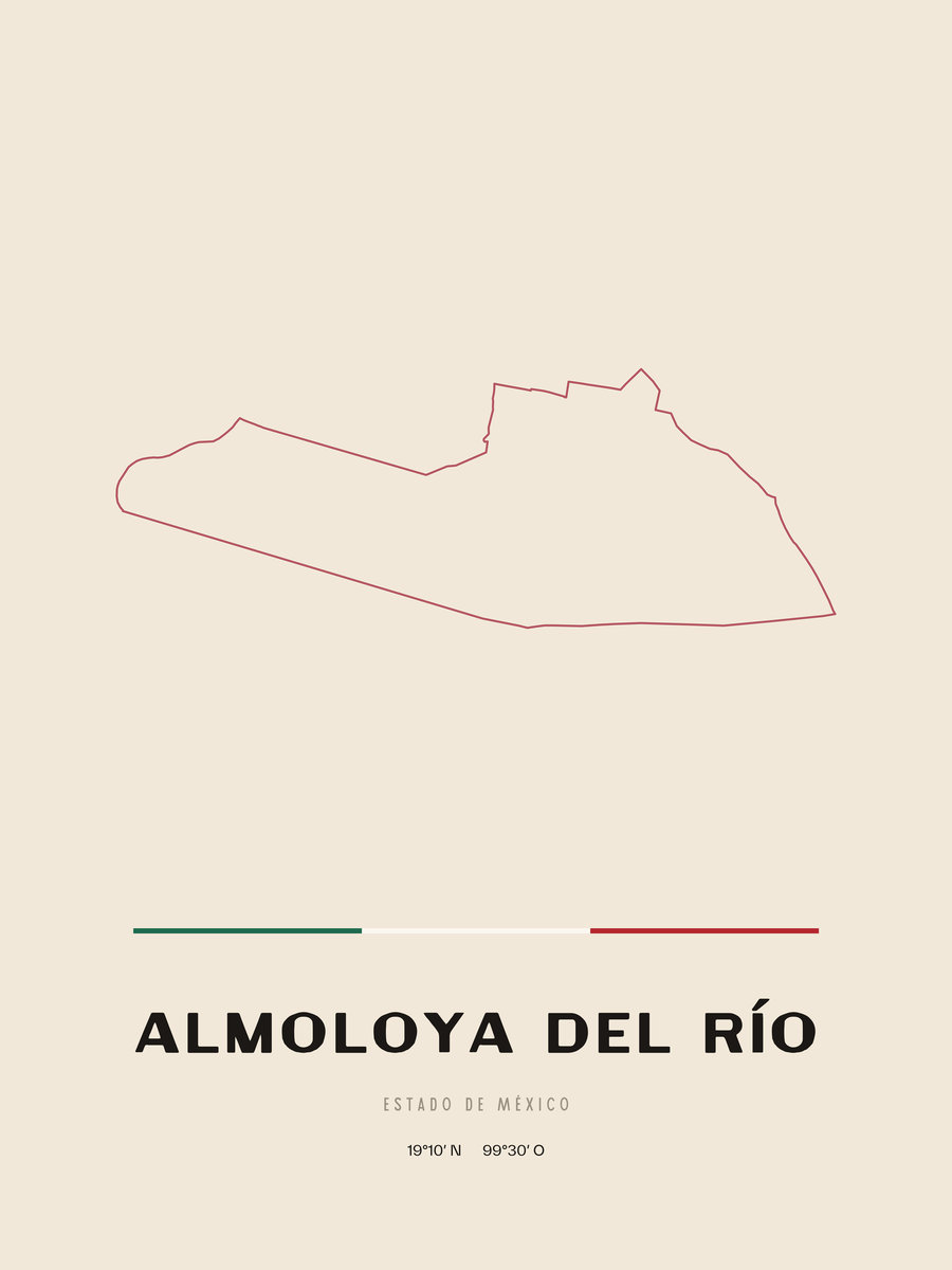 Framed poster of Almoloya del Río, Estado de México.