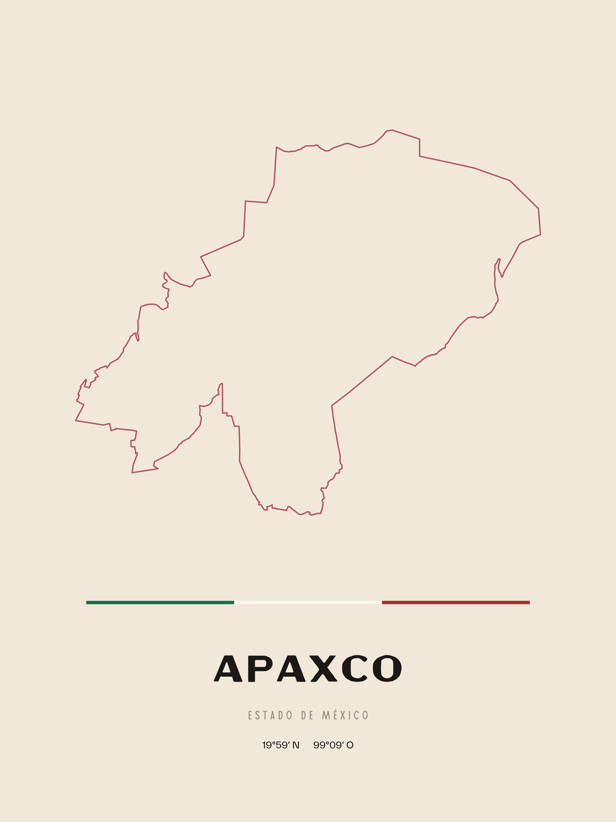 Framed poster of Apaxco, Estado de México.