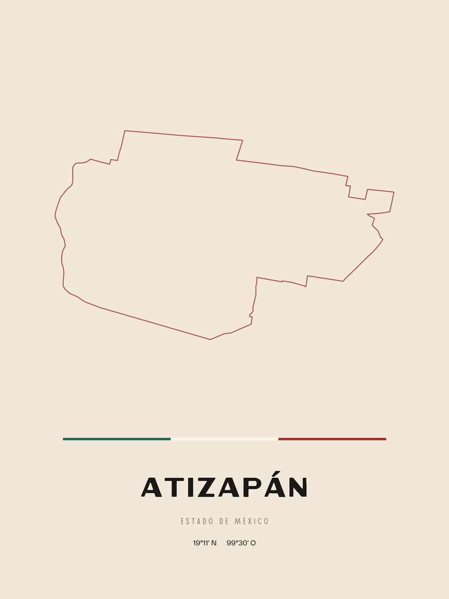 Framed poster of Atizapán, Estado de México.