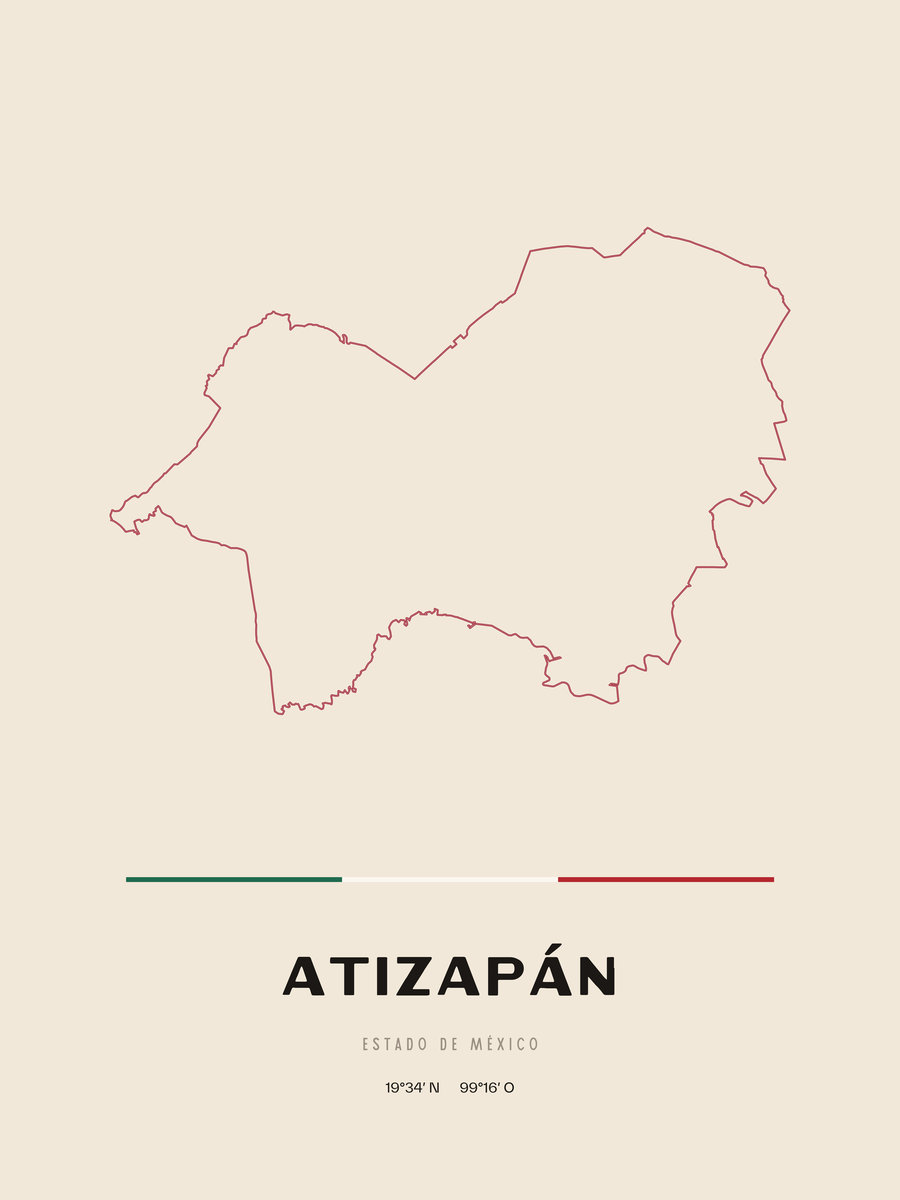Framed poster of Atizapán, Estado de México.