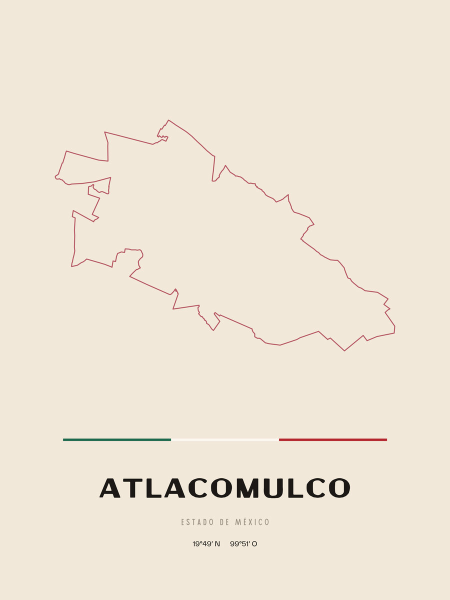 Framed poster of Atlacomulco, Estado de México.