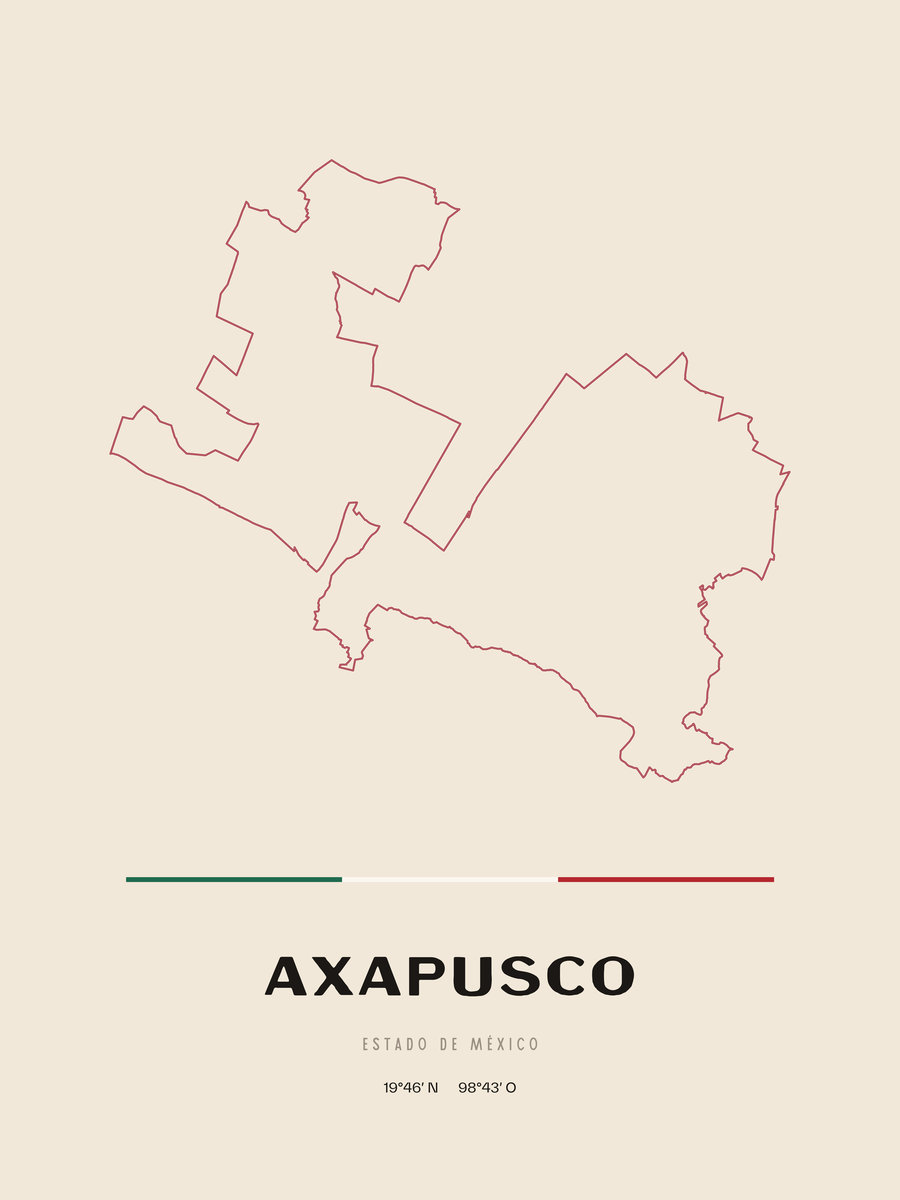 Framed poster of Axapusco, Estado de México.