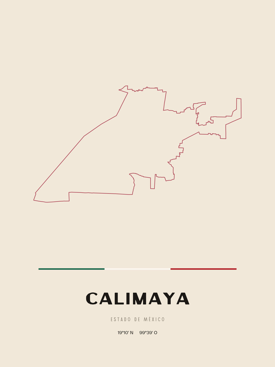 Framed poster of Calimaya, Estado de México.