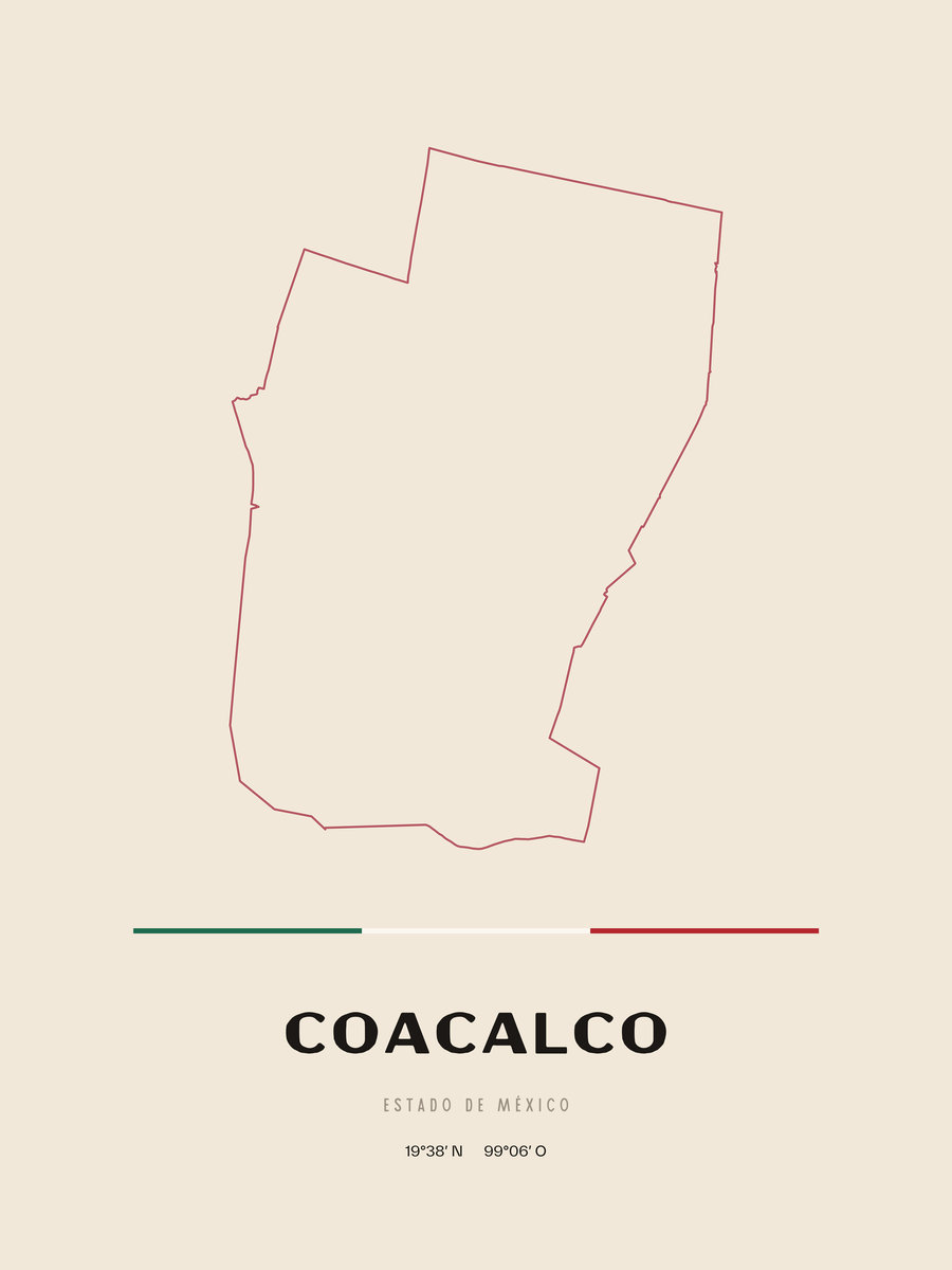 Framed poster of Coacalco, Estado de México.
