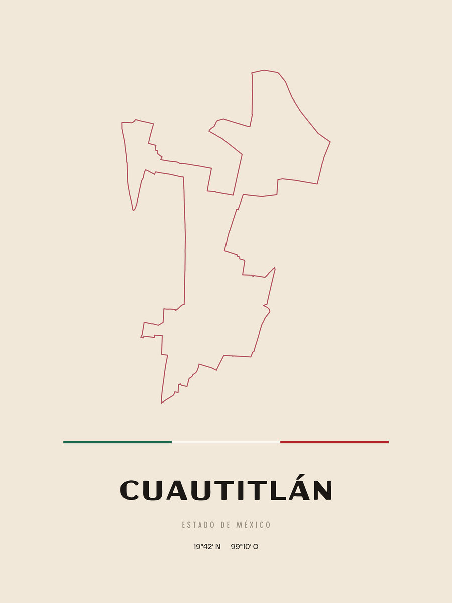Framed poster of Cuautitlán, Estado de México.