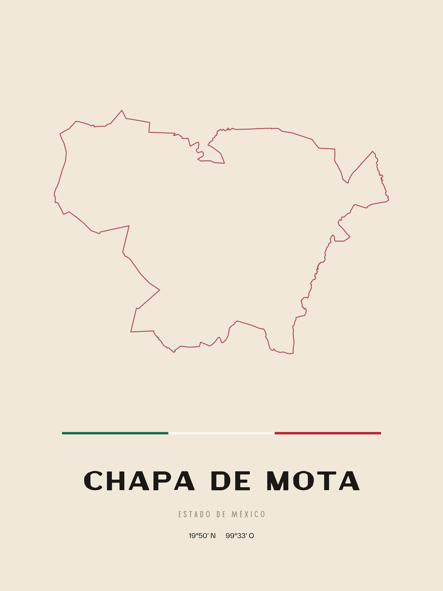 Framed poster of Chapa de Mota, Estado de México.