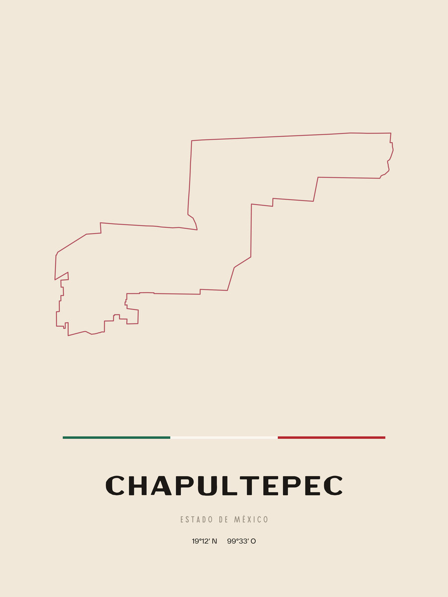 Framed poster of Chapultepec, Estado de México.