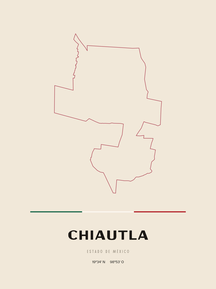 Framed poster of Chiautla, Estado de México.