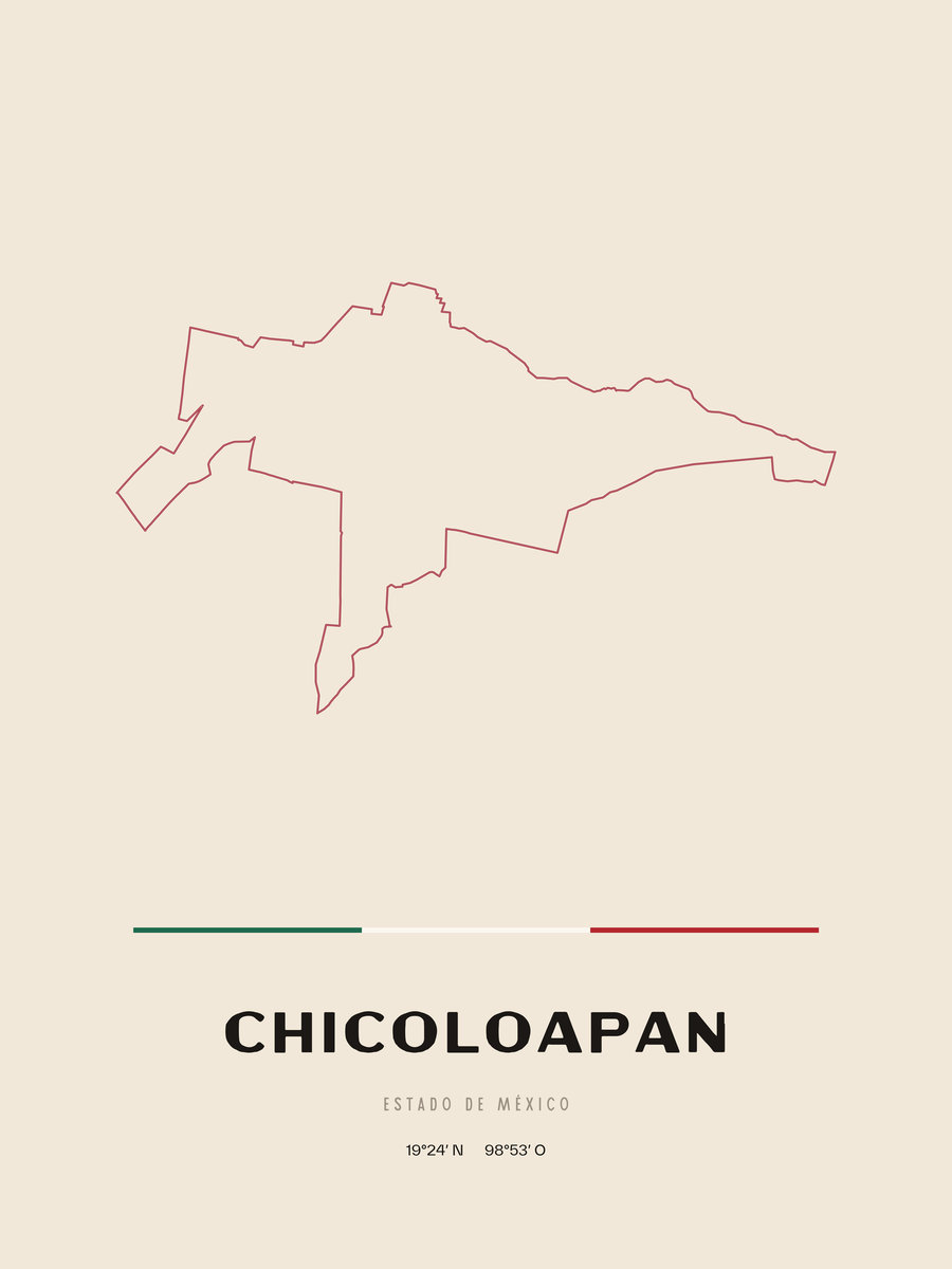 Framed poster of Chicoloapan, Estado de México.