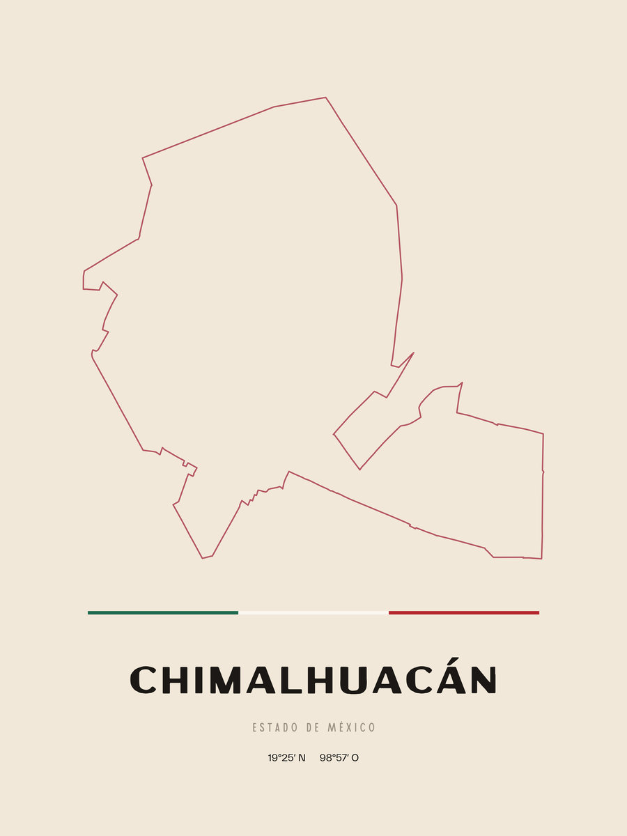 Framed poster of Chimalhuacán, Estado de México.