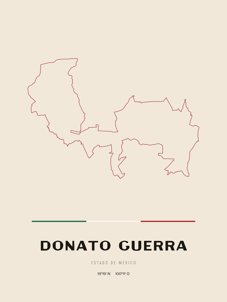 Framed poster of Donato Guerra, Estado de México.