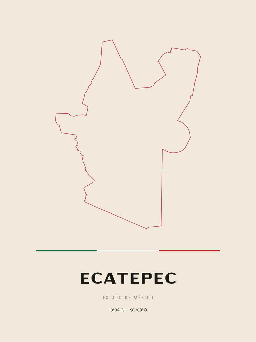 Framed poster of Ecatepec, Estado de México.