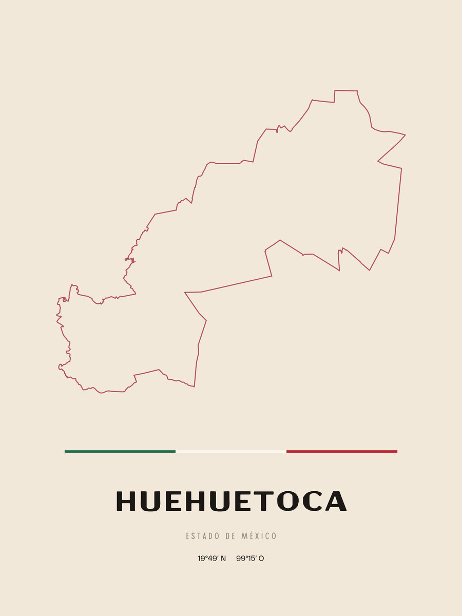 Framed poster of Huehuetoca, Estado de México.