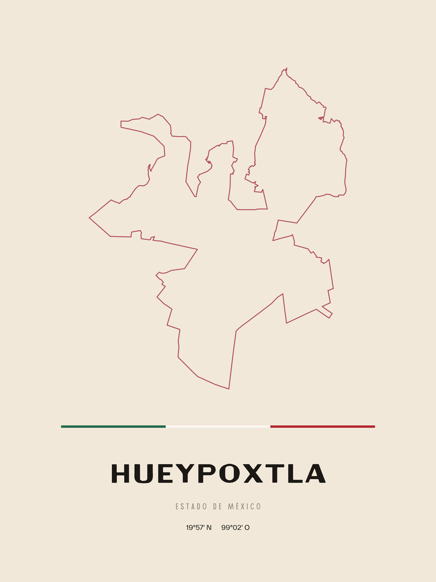 Framed poster of Hueypoxtla, Estado de México.