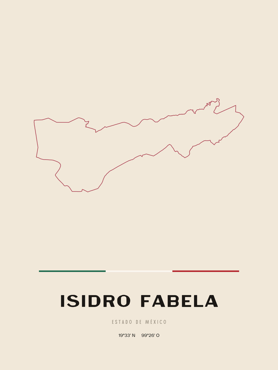 Framed poster of Isidro Fabela, Estado de México.