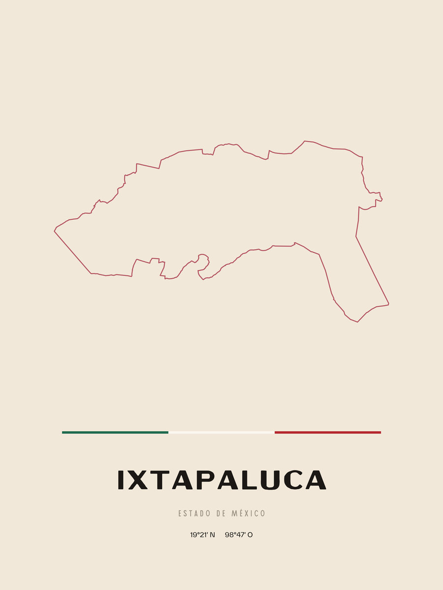 Framed poster of Ixtapaluca, Estado de México.