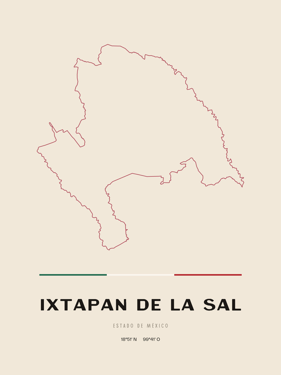 Framed poster of Ixtapan de la Sal, Estado de México.