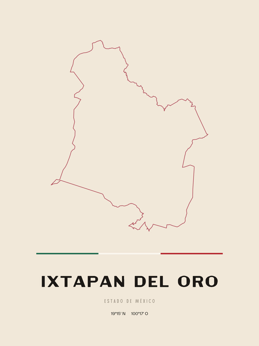 Framed poster of Ixtapan del Oro, Estado de México.